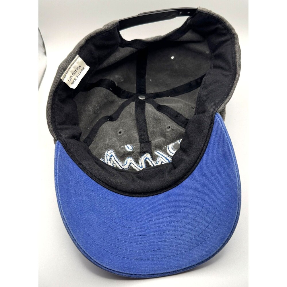 Paris France Snap Back Hat Embroidered Blue Gray Soft Supple Quality Vintage 90s - Picture 2 of 4
